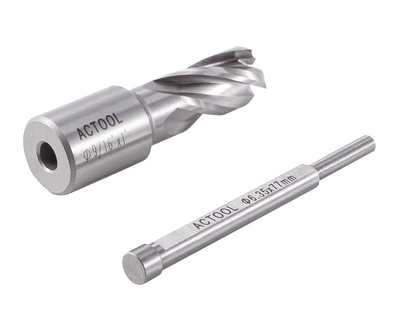 ACTOOL 9/16" Diameter Ã— 1" Depth of Cut HSS ANNULAR Cutter with 3/4'' Weldon Shank - Image 3